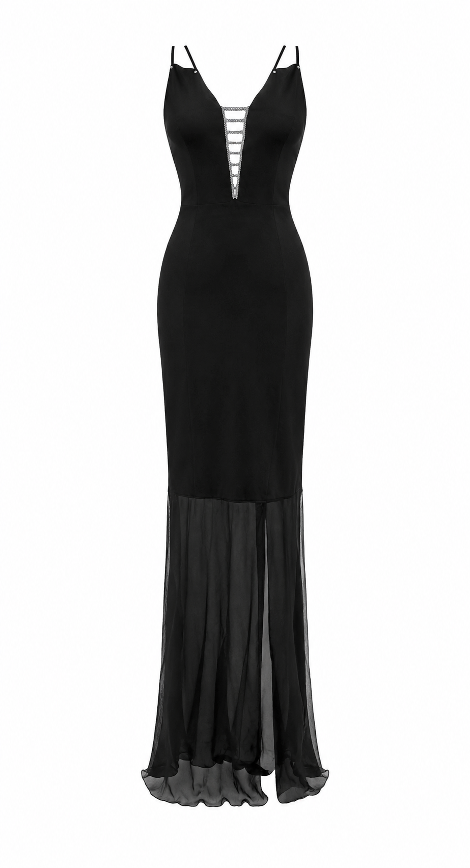 Silk handmade dress with open back