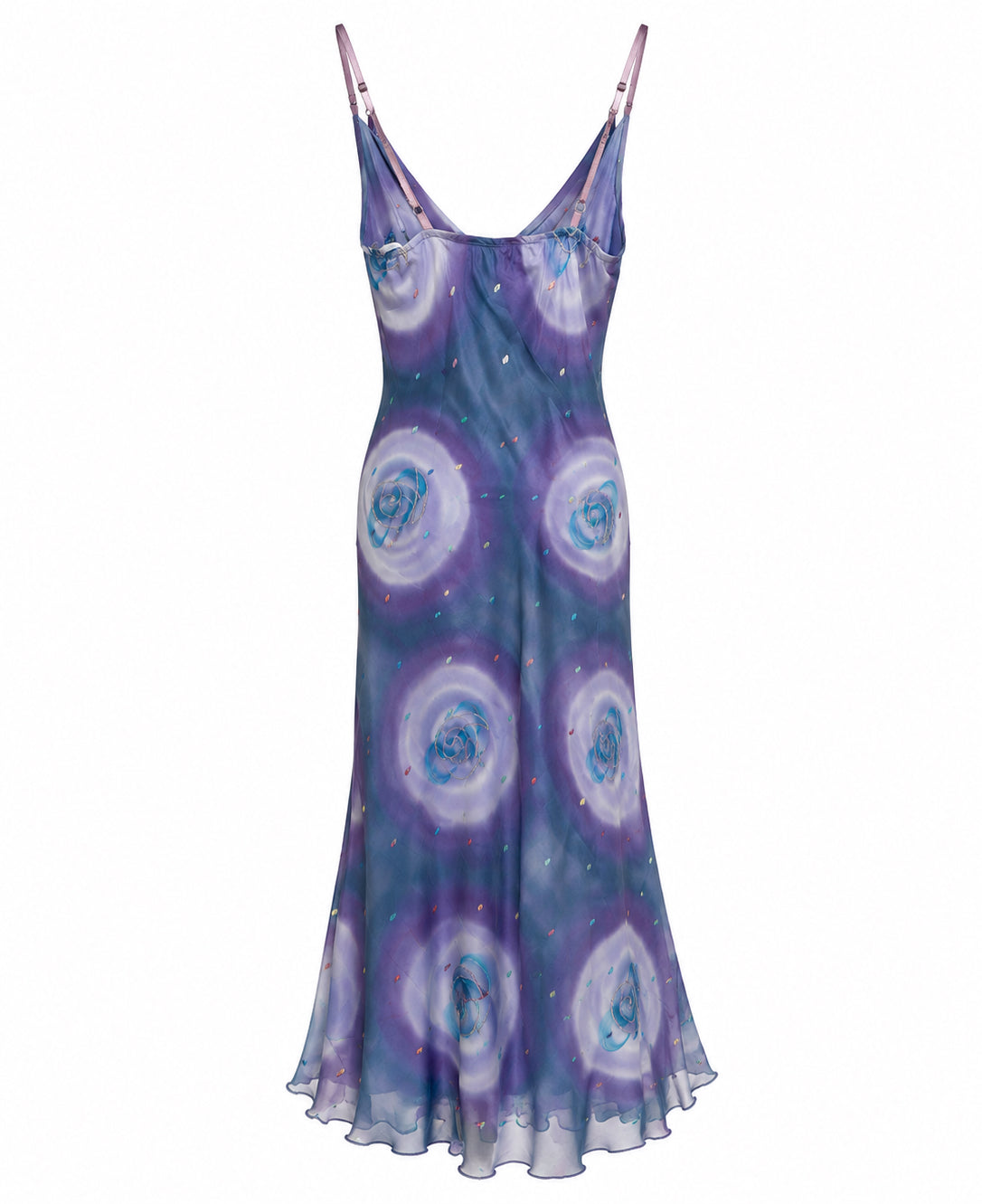 Deadstock silk dress with sequin beadings