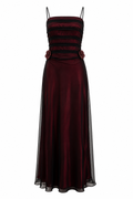 Corset 90s dress with removable flowers