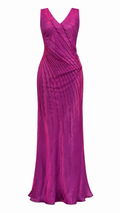 Maxi metallic embellished dress with open back