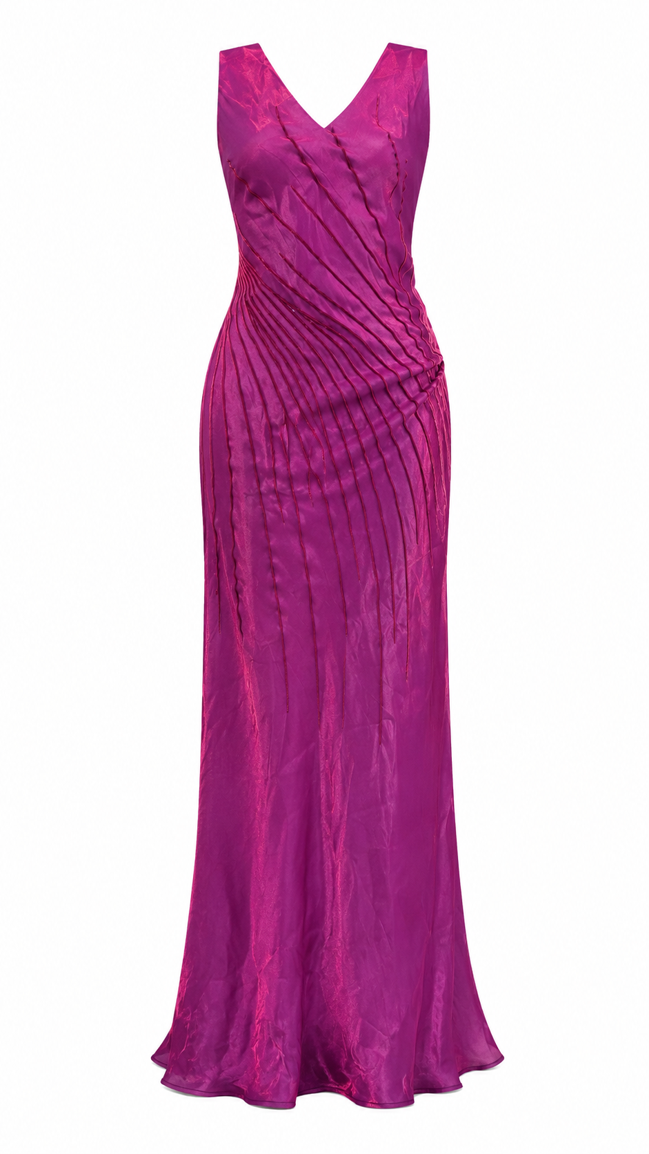 Maxi metallic embellished dress with open back
