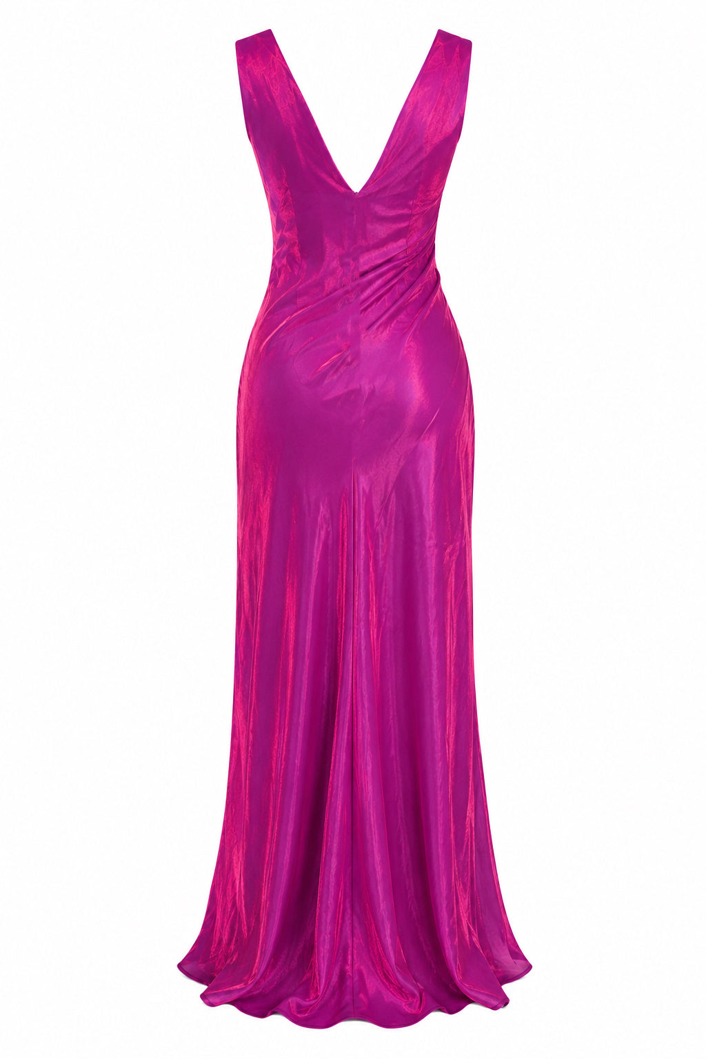 Maxi metallic embellished dress with open back