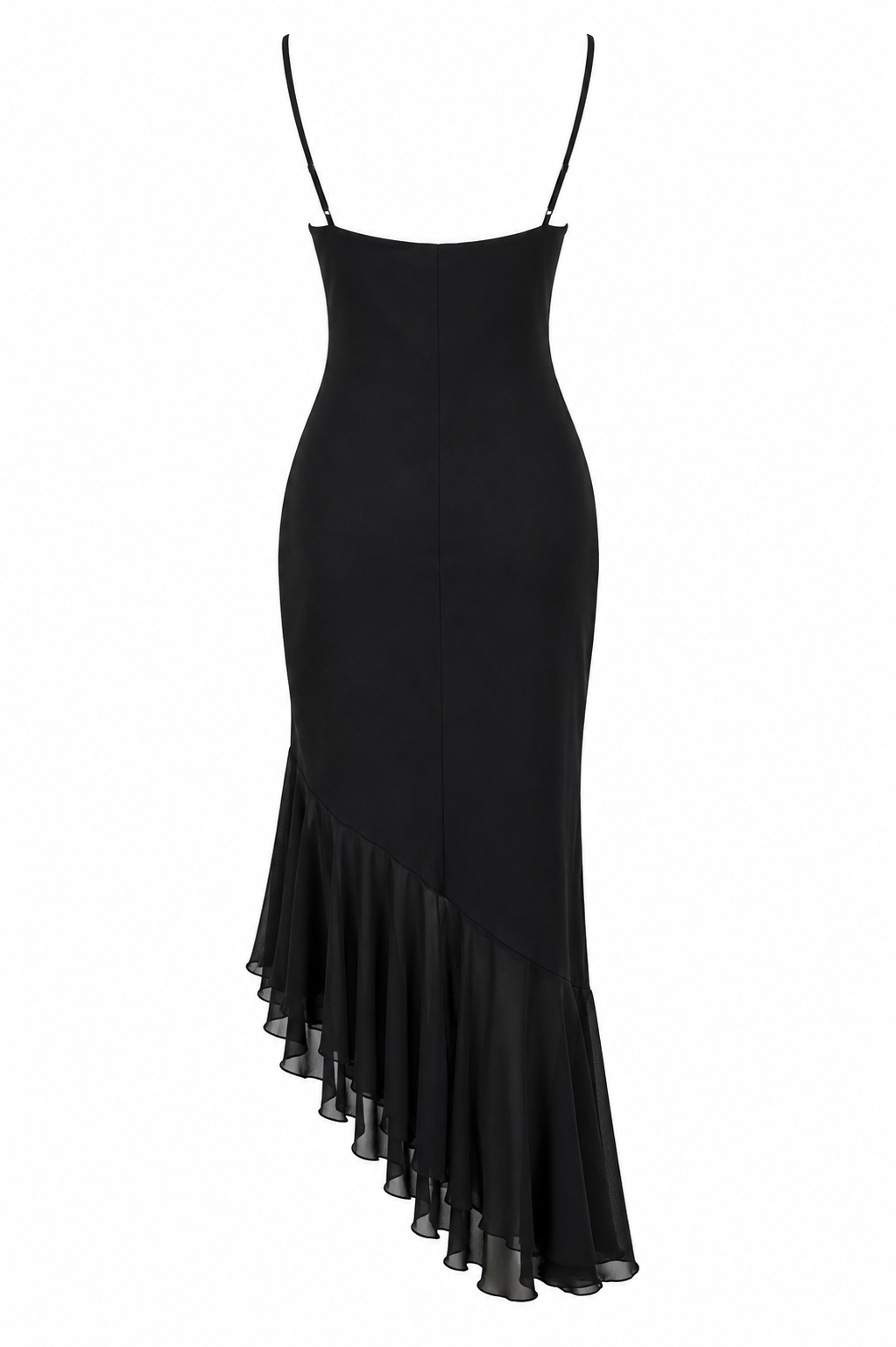 Elastic dress with flower embellishments