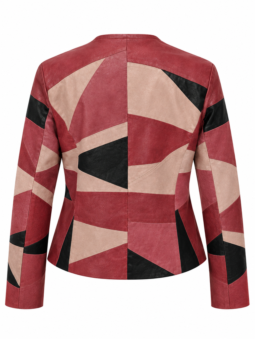 Vintage leather patchwork jacket