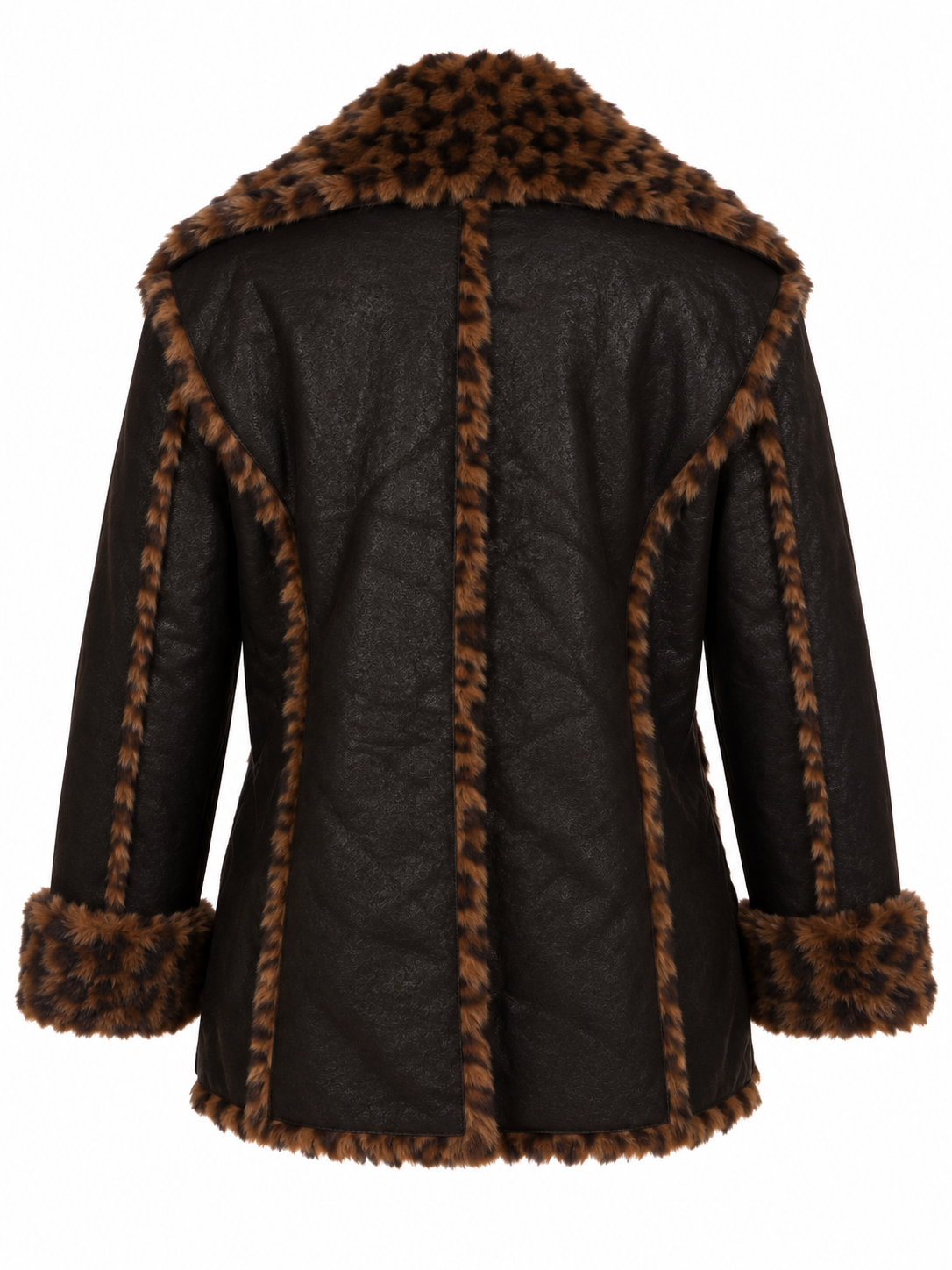 Vintage eco suede jacket full of fur