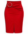Pencil skirt with side hoop
