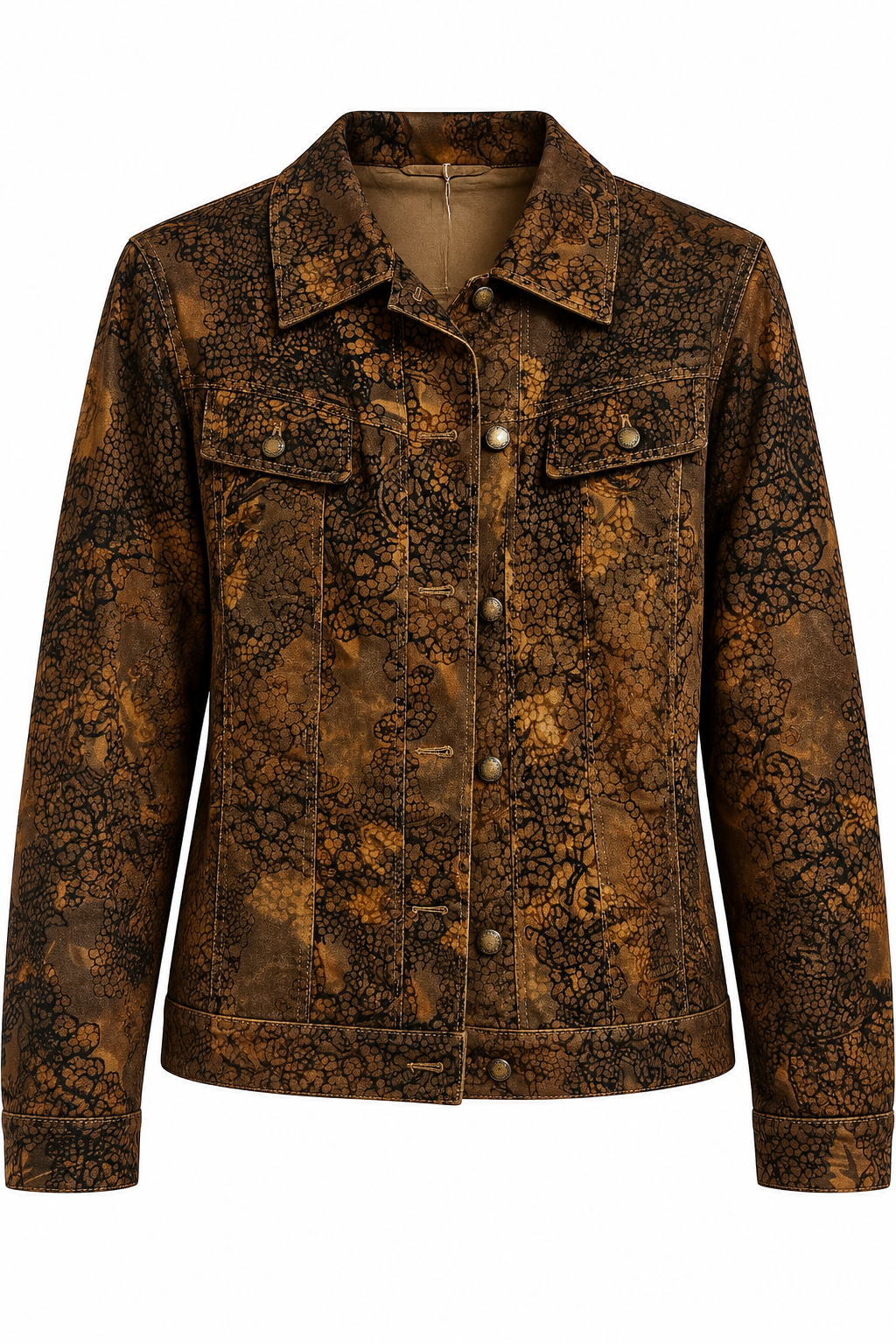 Denim animal printed jacket