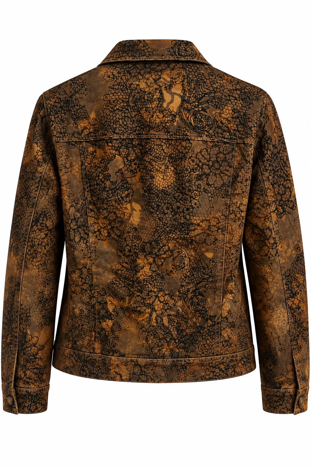 Denim animal printed jacket