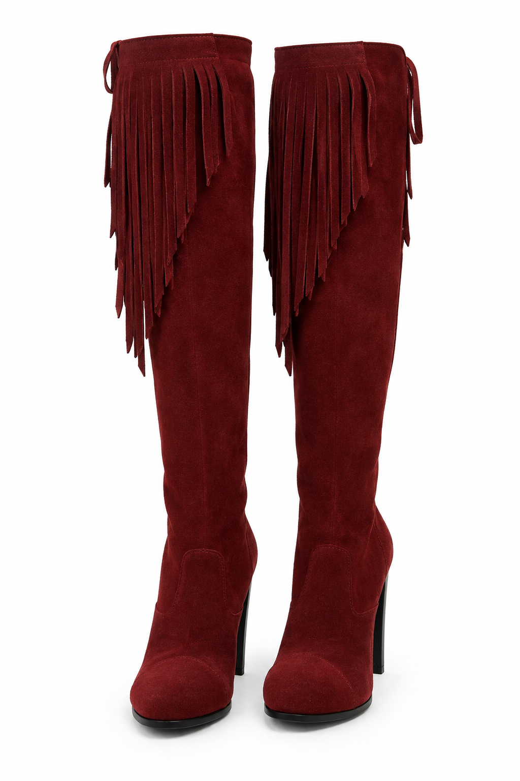 Vintage leather boots with fringes