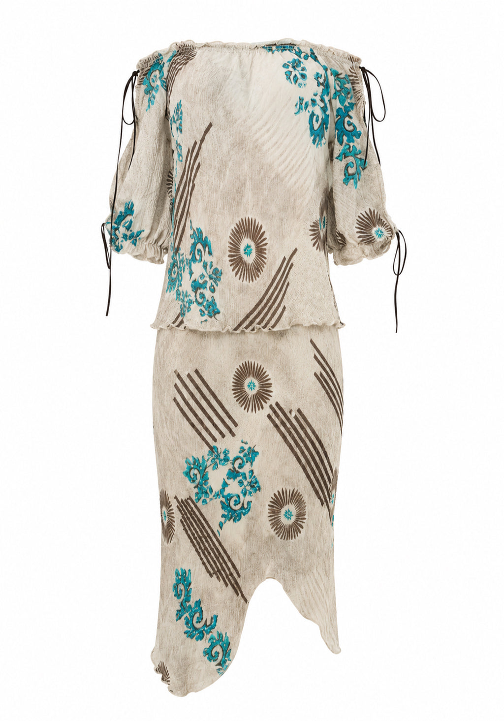 100% silk two piece sets with beading