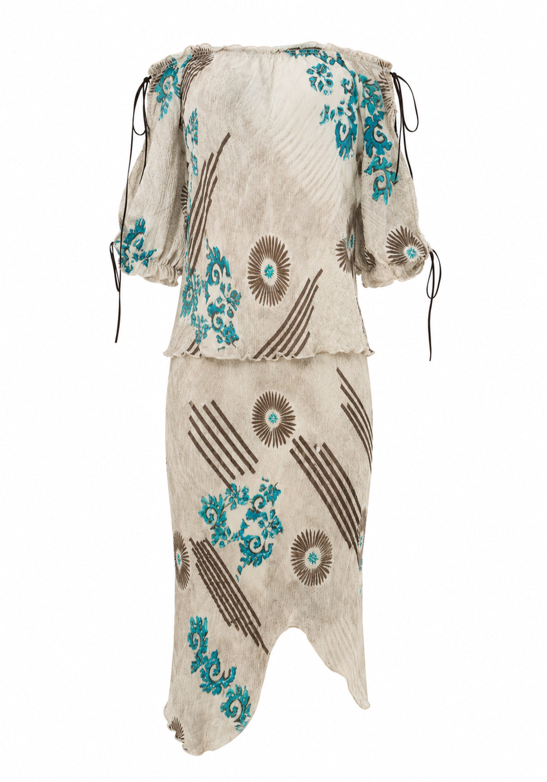 100% silk two piece sets with beading