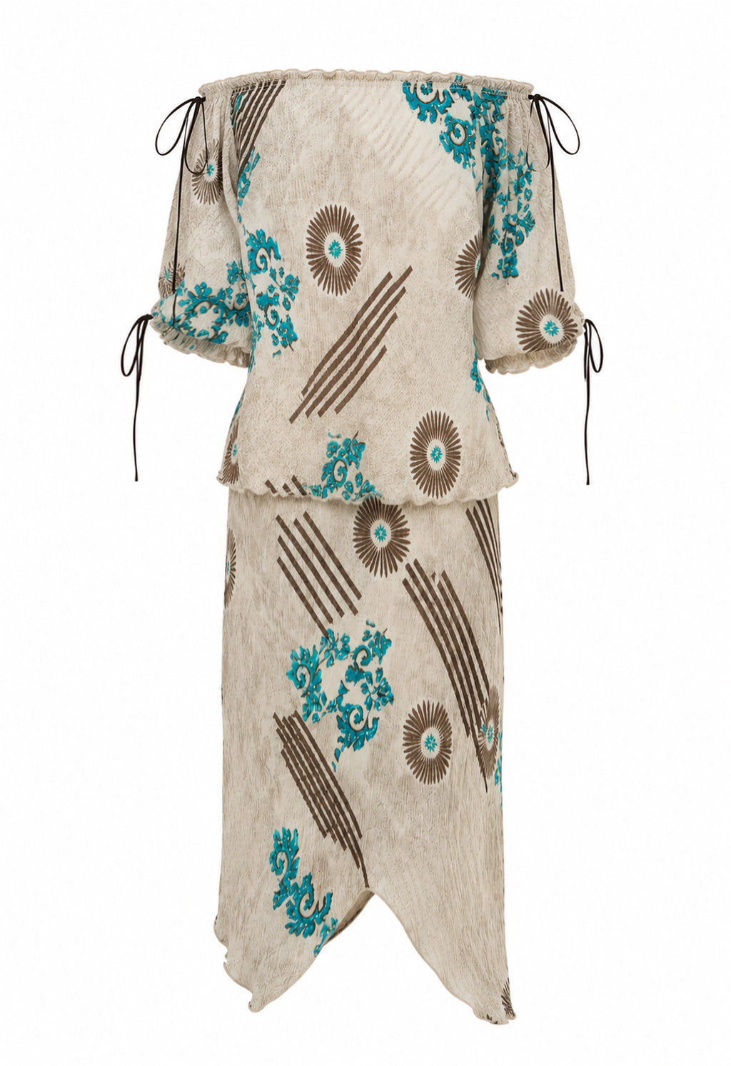 100% silk two piece sets with beading