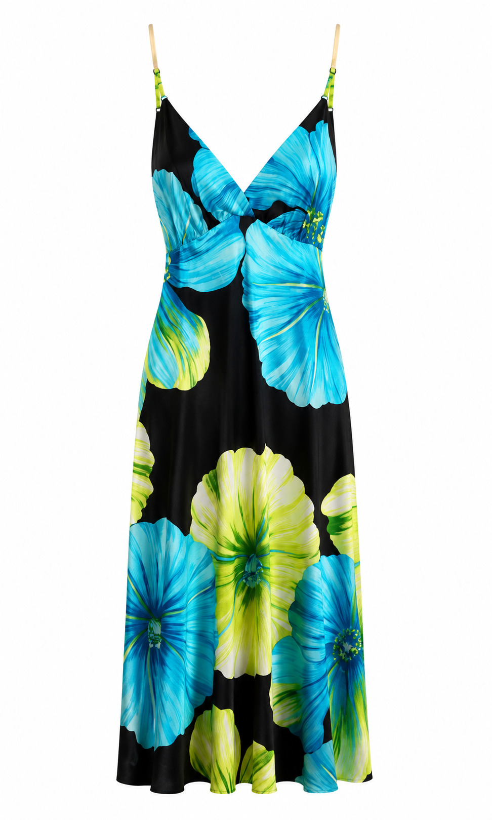 Satin floral dress