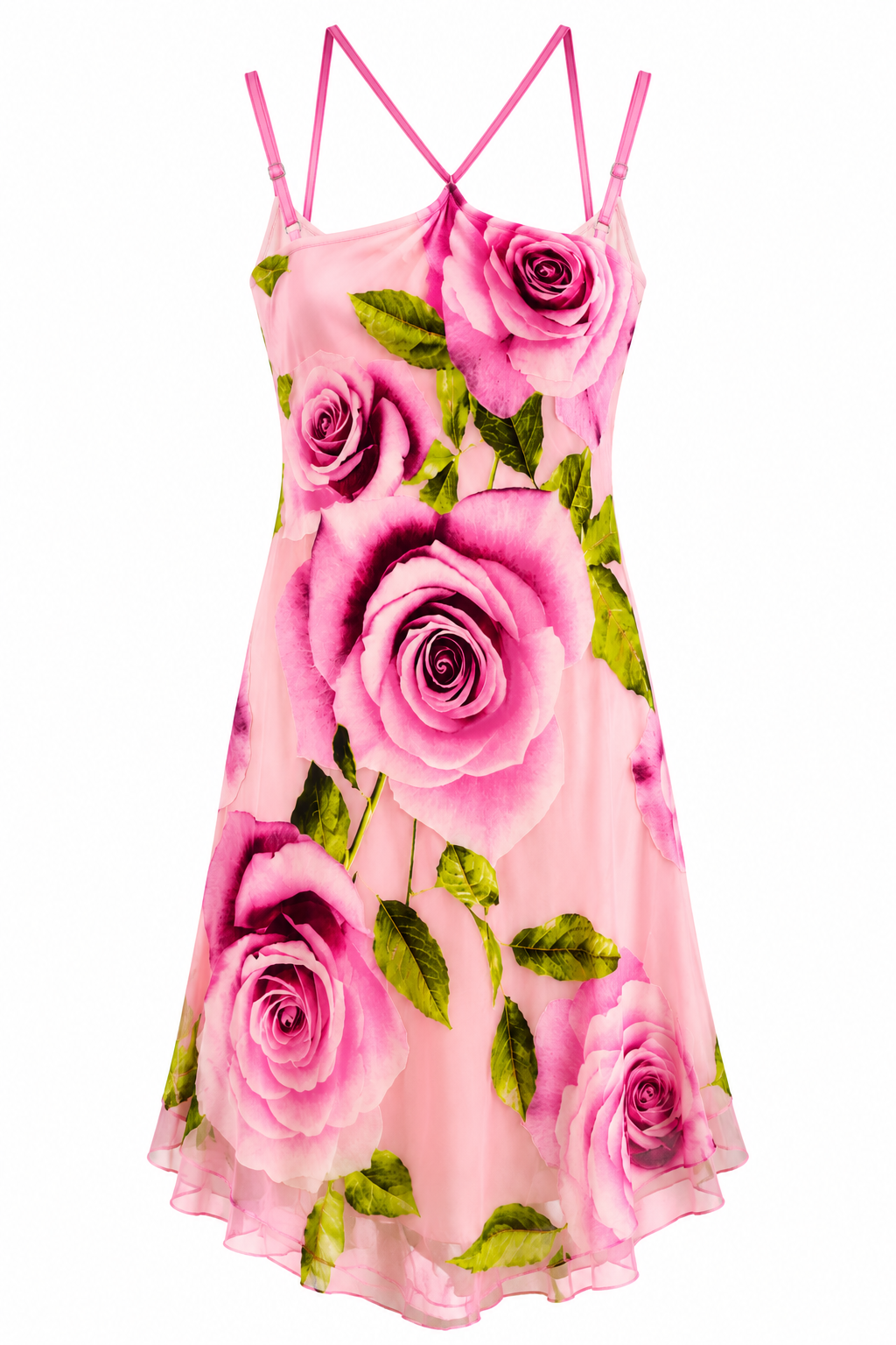 Asymmetrical floral dress