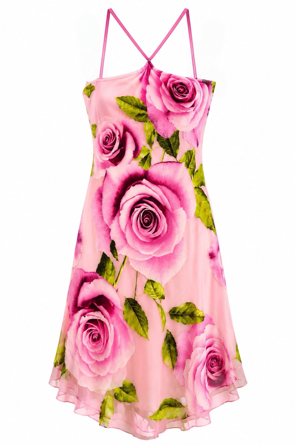 Asymmetrical floral dress