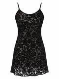 Velvet jacquard mini mesh dress