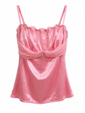 Satin & lace cami top