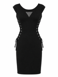 Black mini corset dress