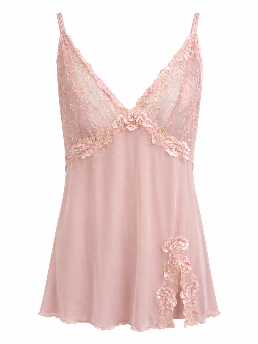 Lace cami top with drawstrings in the back