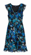 Midi floral dress with sequins