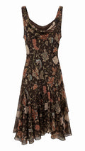 Summer floral asymmetrical dress