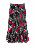90s animal printed skirt with flowers