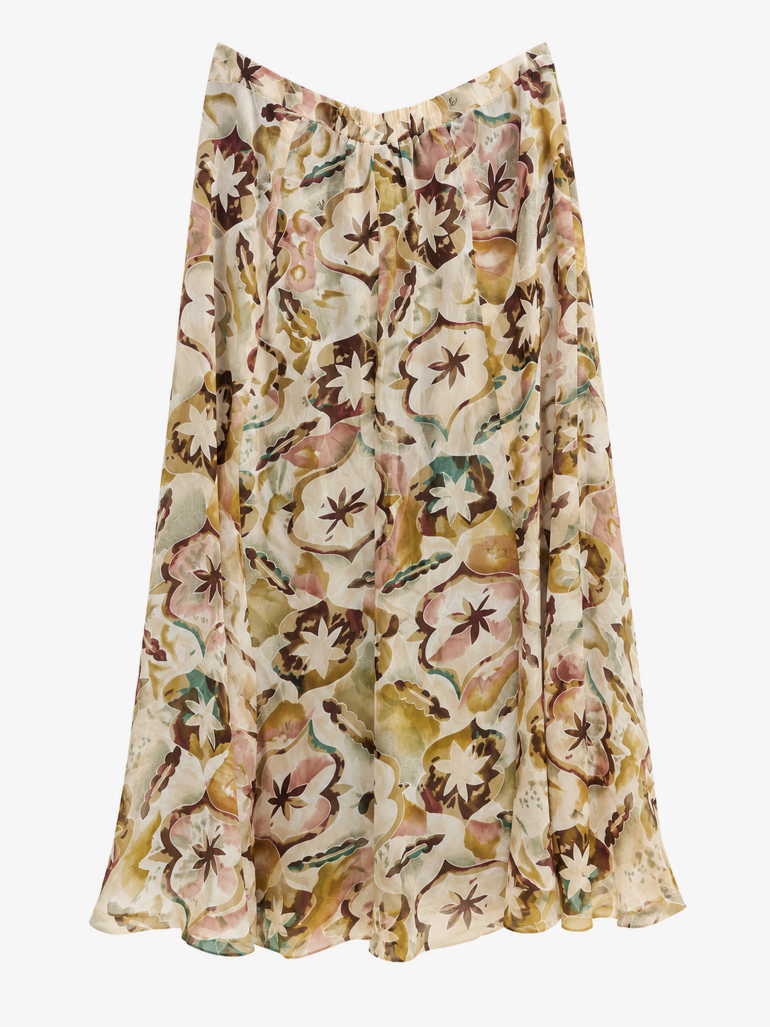 Midi pleated skirt