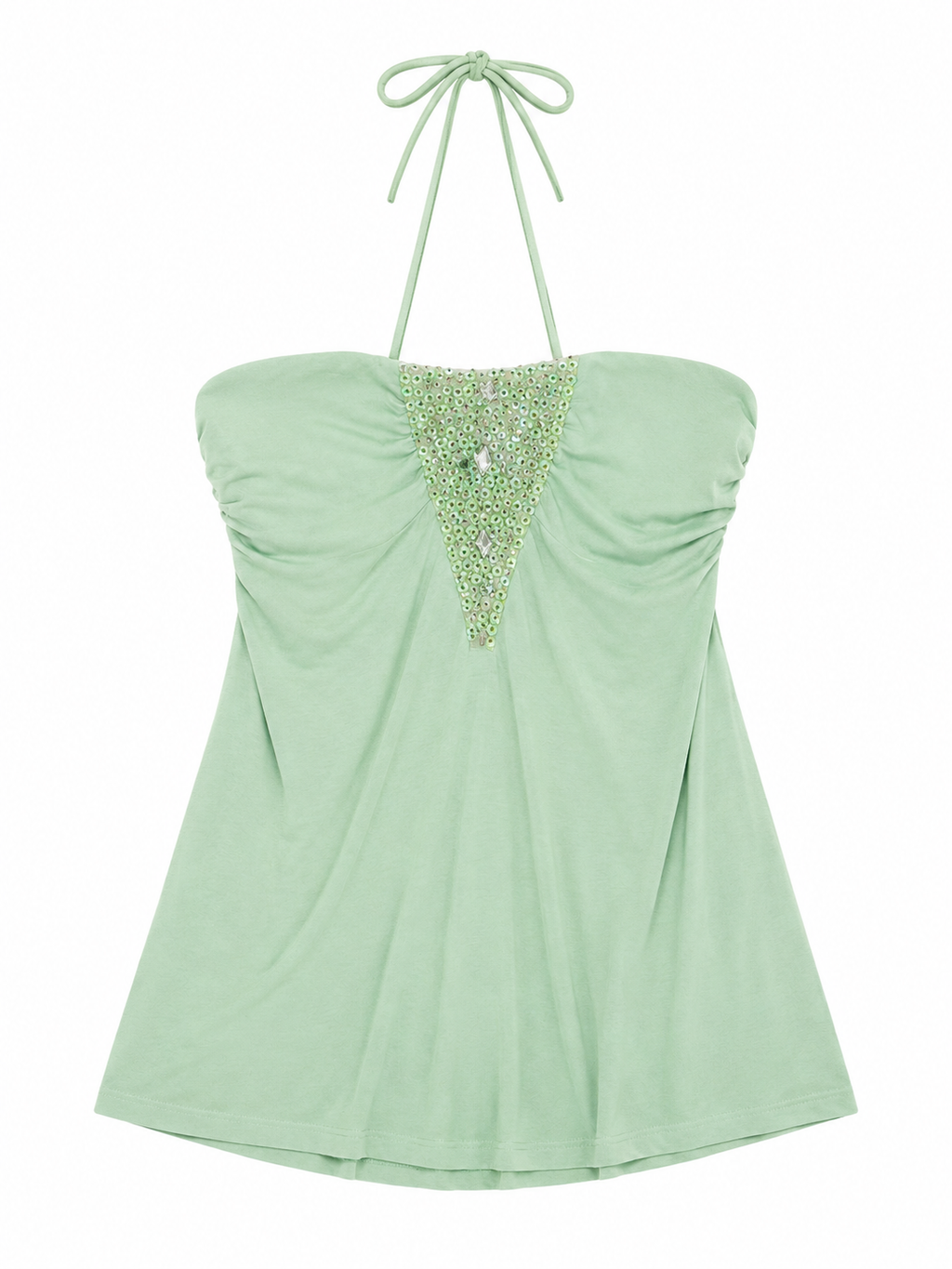 Deadstock beaded halter neck top