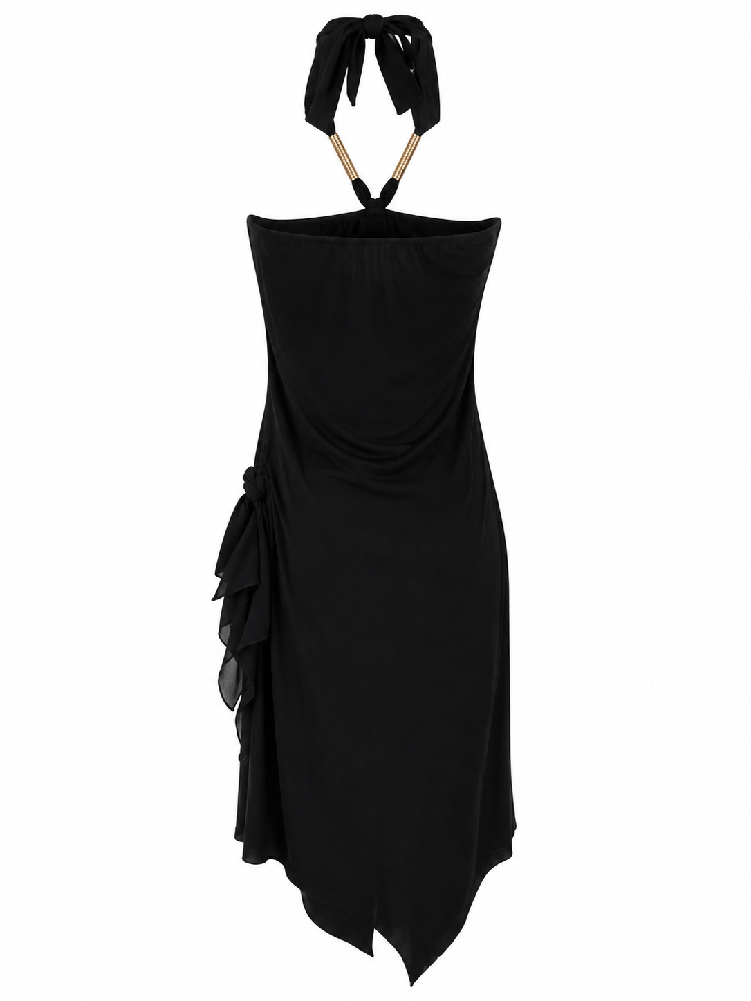 Vintage halter neck dress with big front embroidery