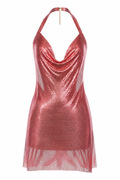Metallic sheer dress