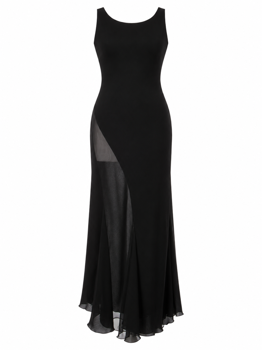 Vintage dress with mesh side slit