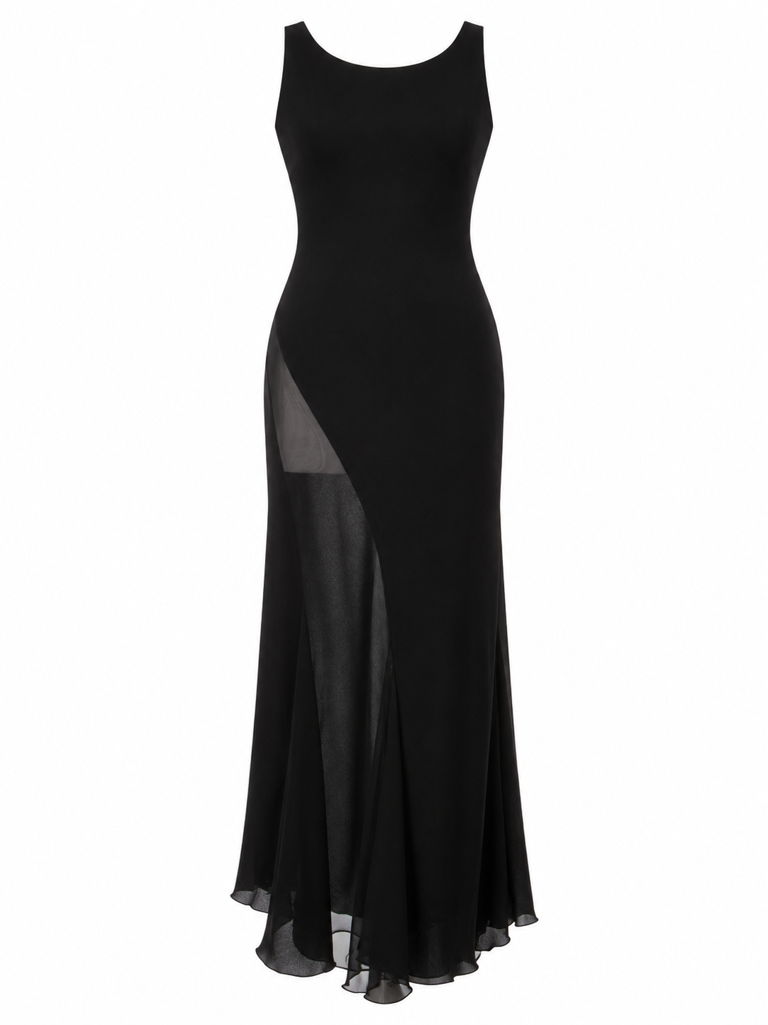 Vintage dress with mesh side slit