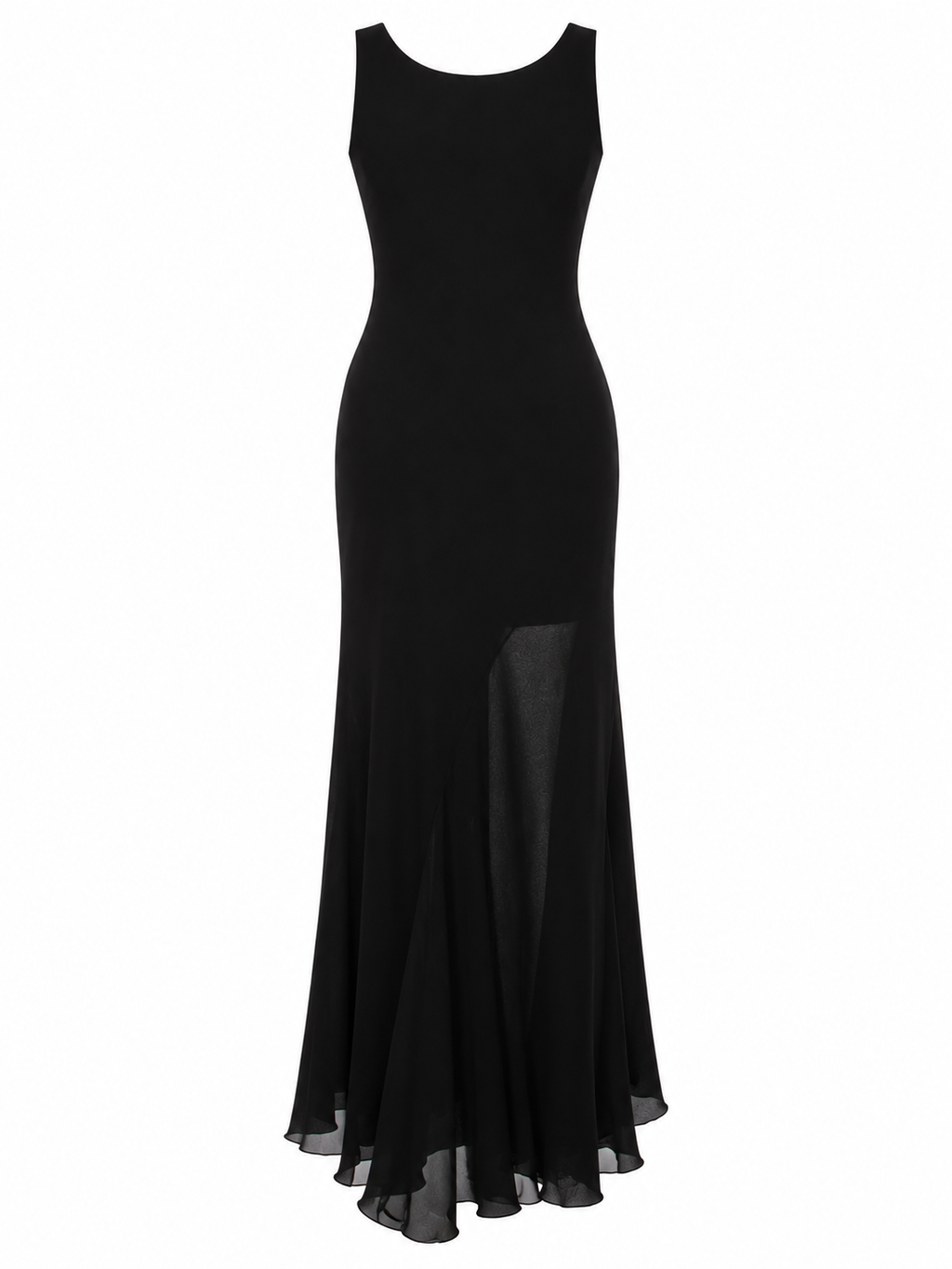 Vintage dress with mesh side slit