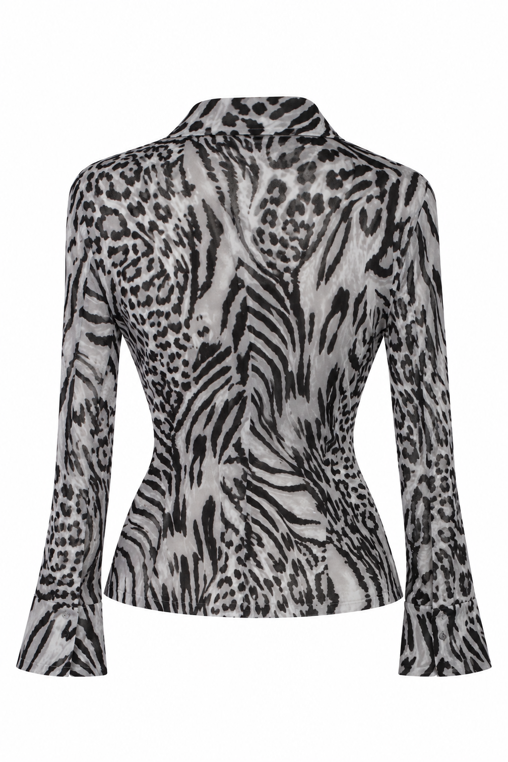 Animal printed elastic shirt