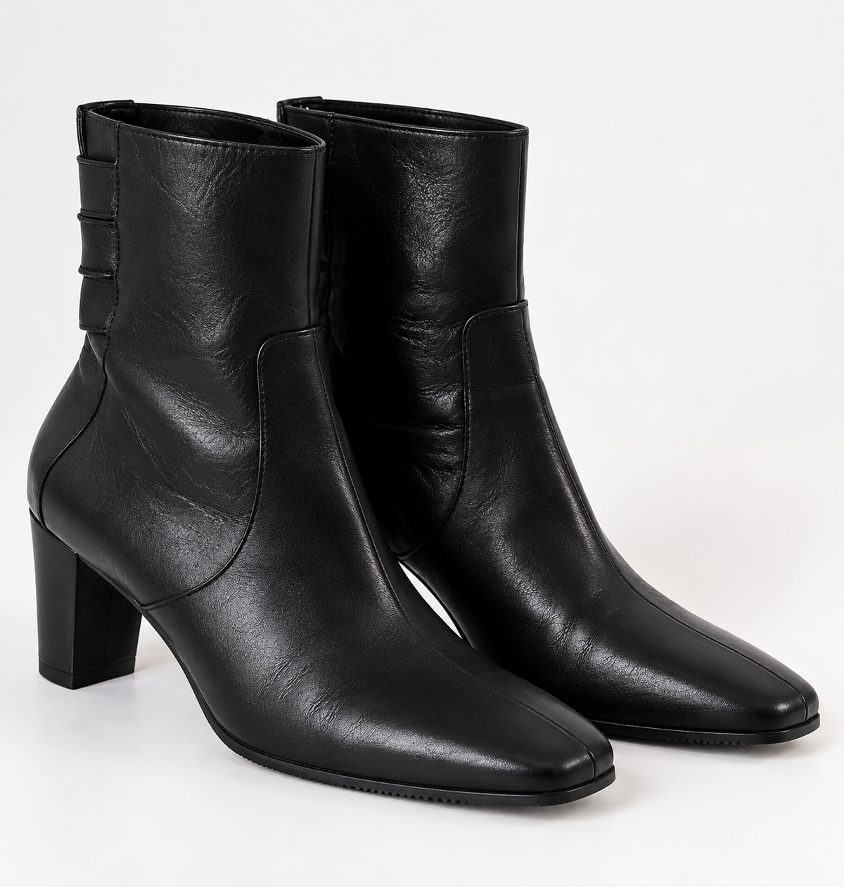 Italian leather booties