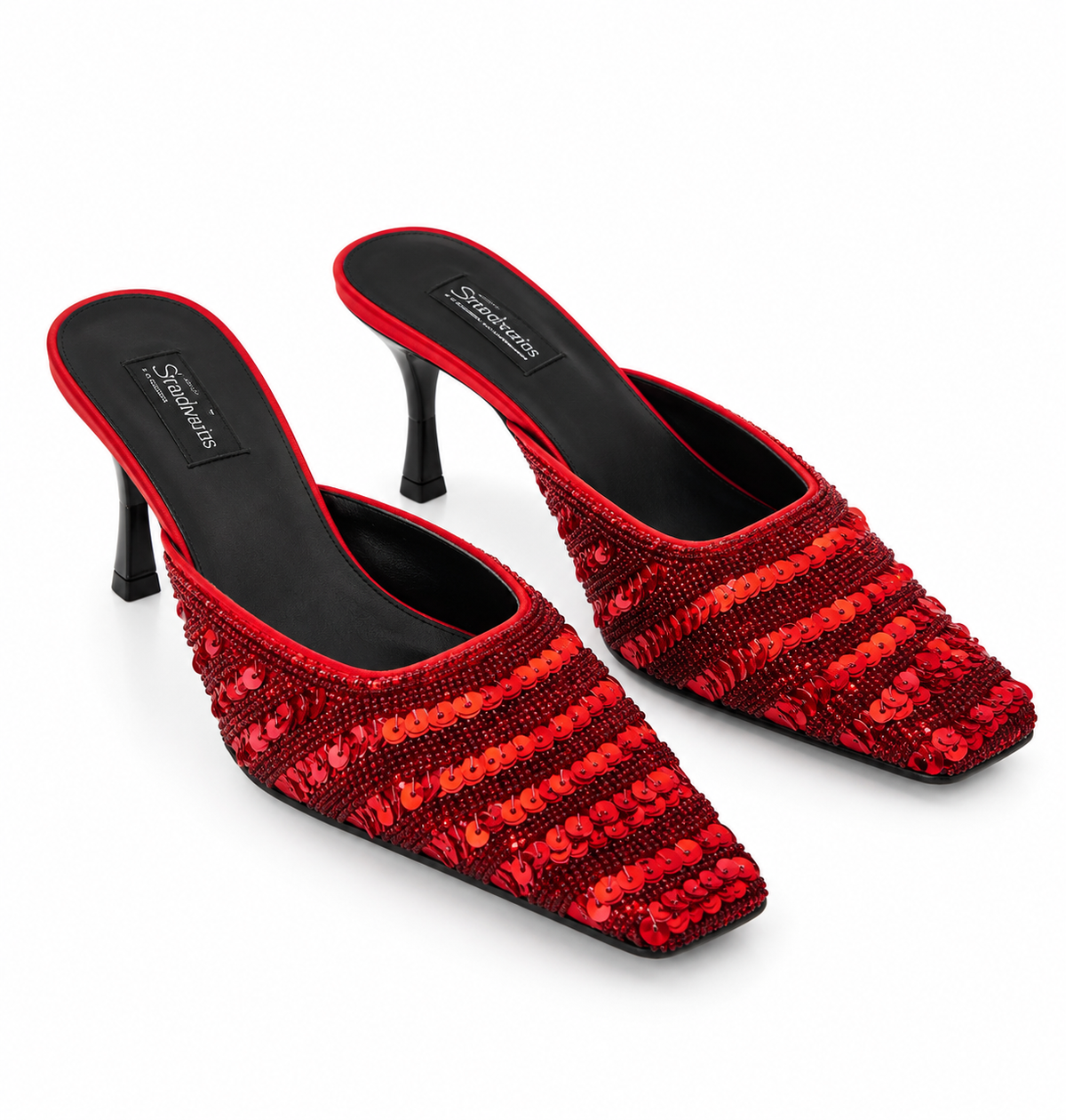 Vintage unworn sequin mules