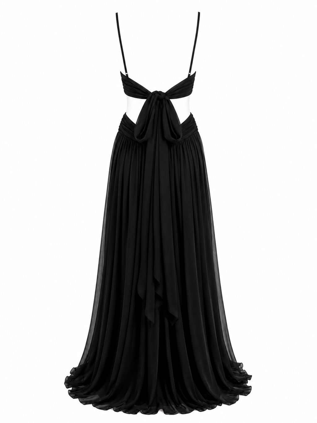 Super maxi backless sequin corset gown