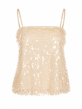 Sequin top with mesh back