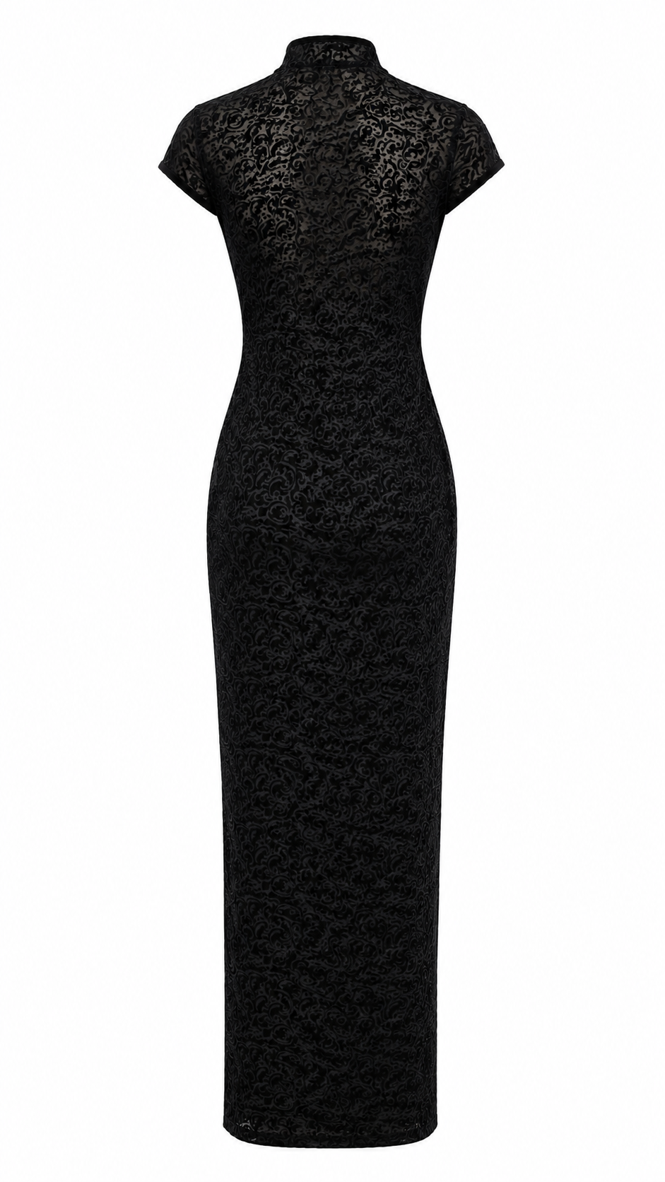 Lipsy London mesh maxi quipao dress
