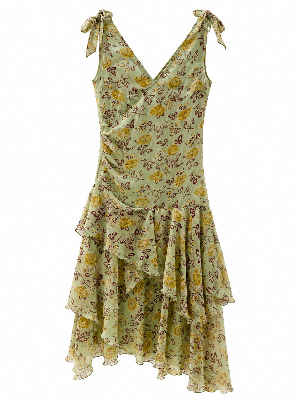 Mini floral ruffle dress