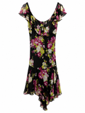 Mini asymmetrical floral dress