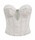 Strapless mint green corset