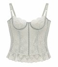 Mint green lace corset