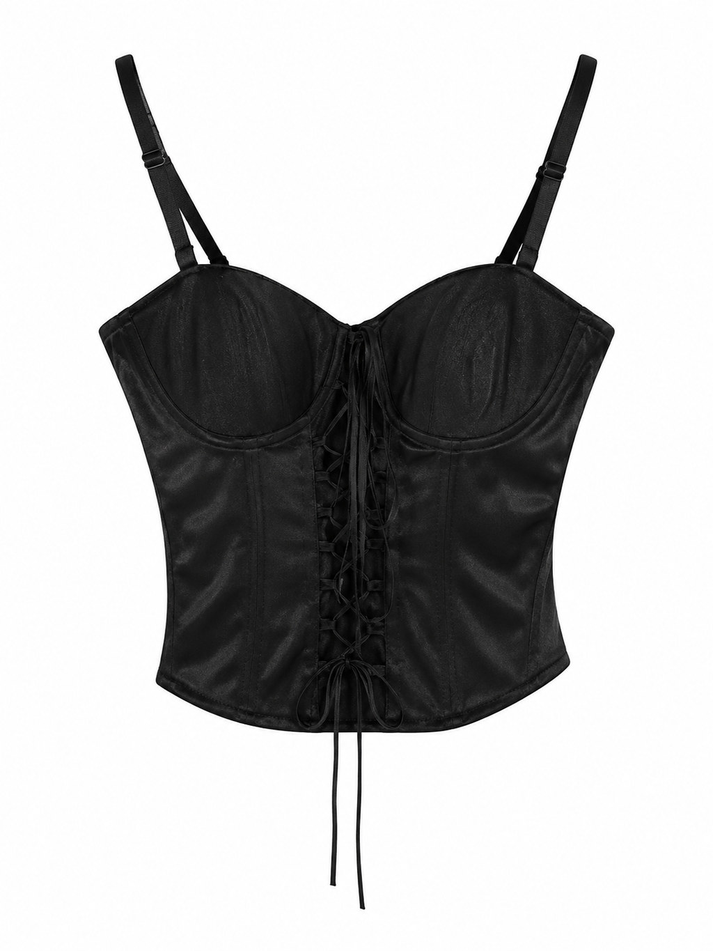 Black corset with drawstring
