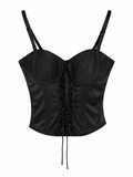 Black corset with drawstring