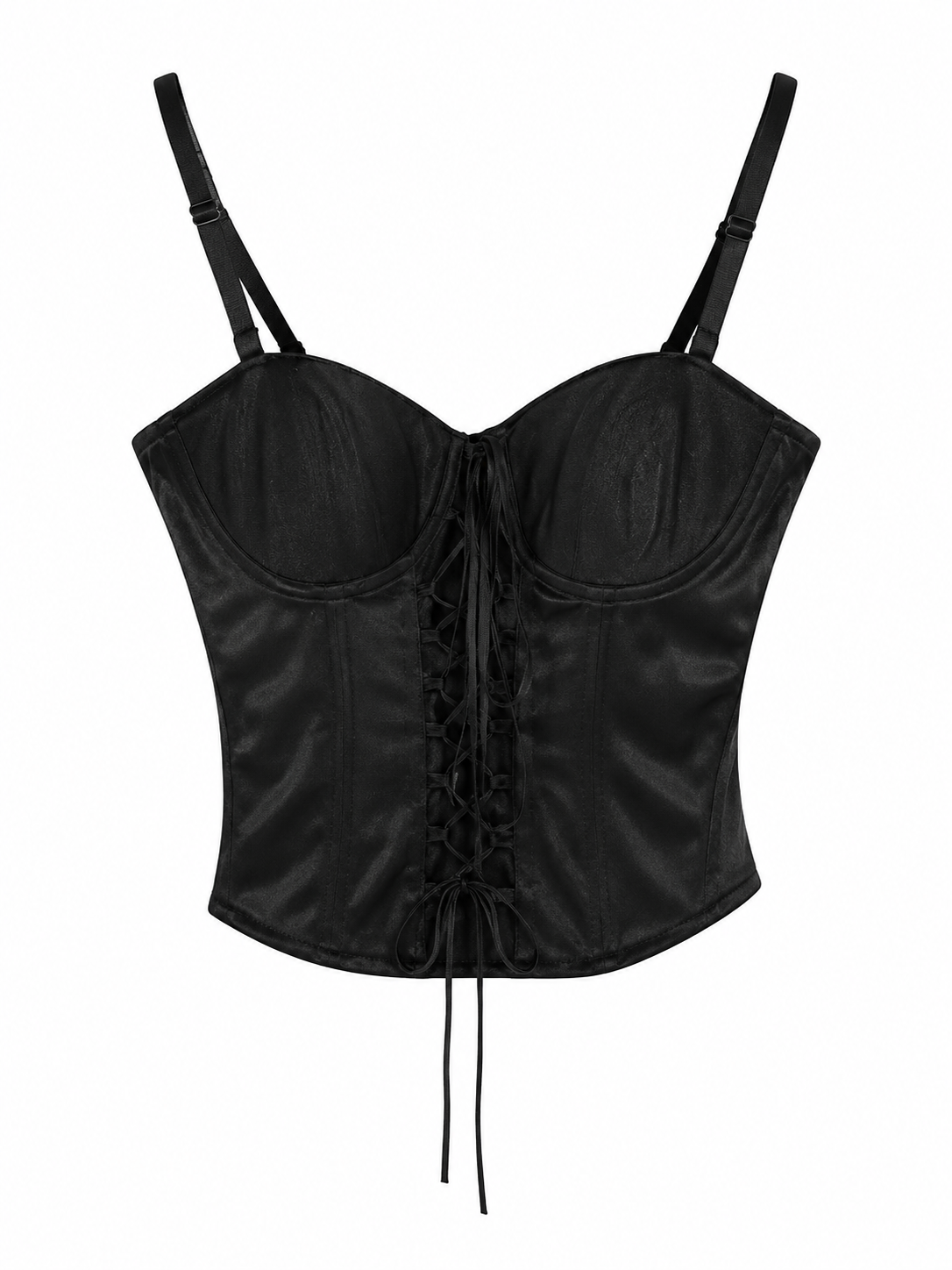 Black corset with drawstring
