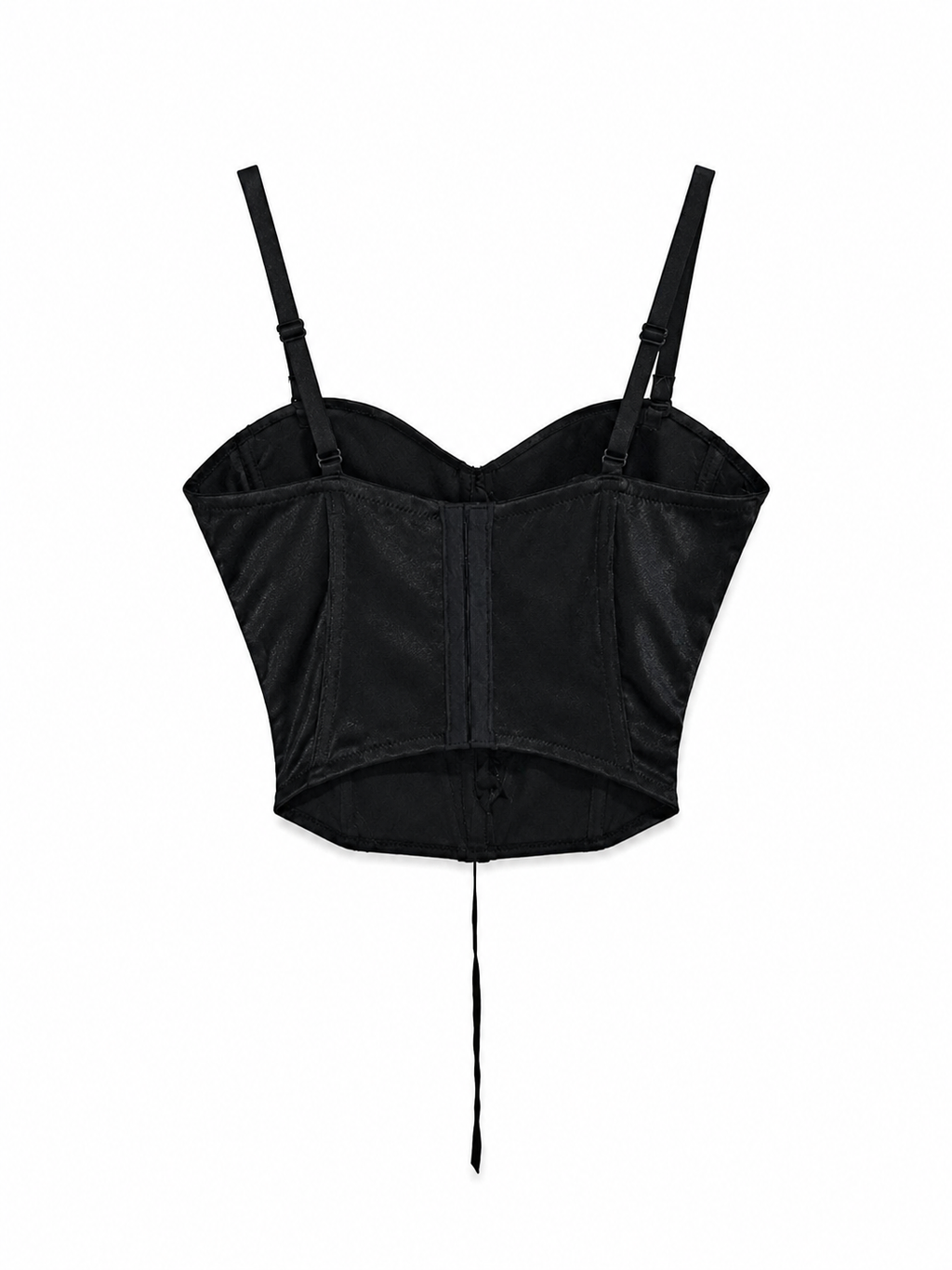 Black corset with drawstring