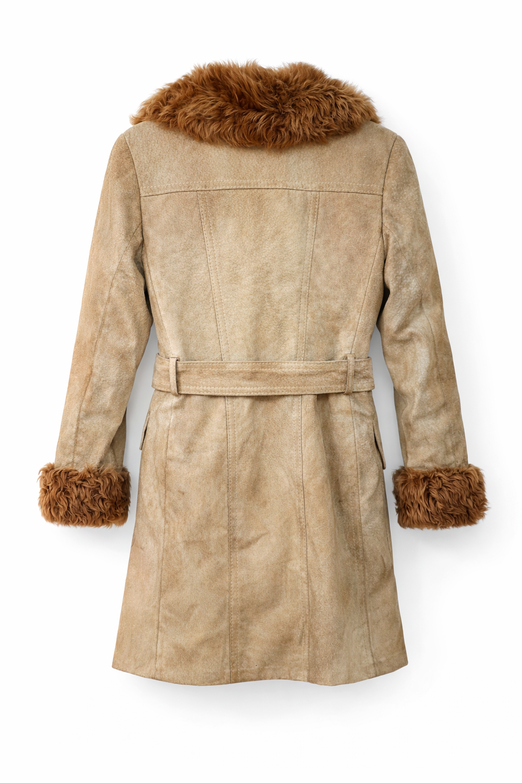 Real leather & fur coat