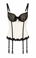 Ivory corset with black lace