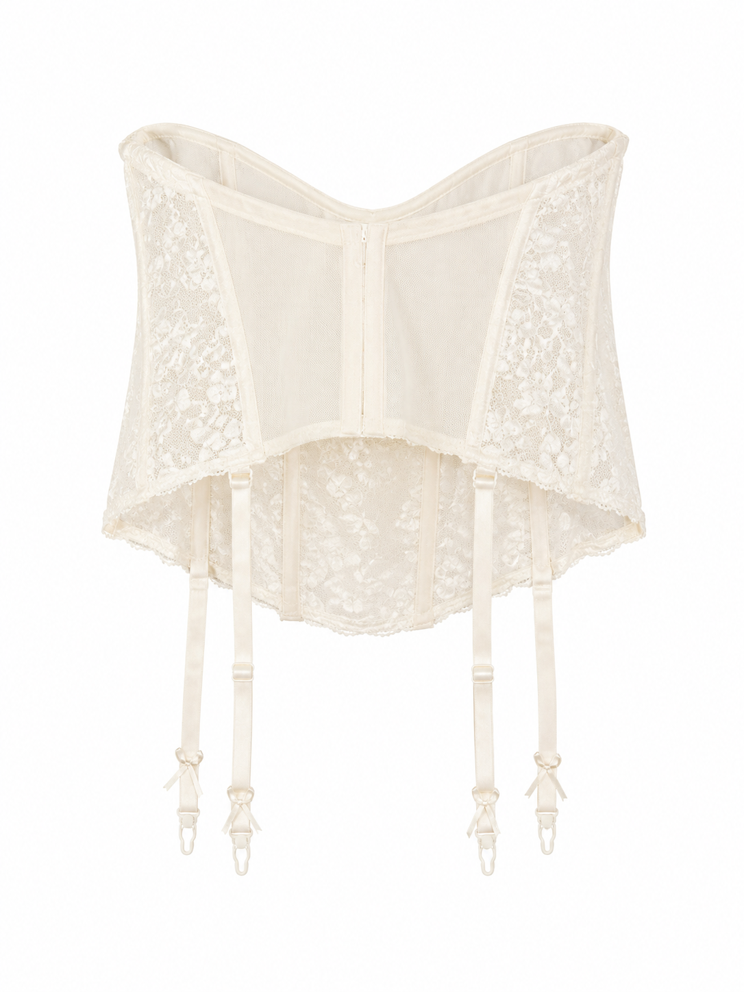 Vintage creamy white lace corset